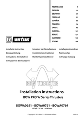 Vetus BOWA0761 Instructions D'utilisation