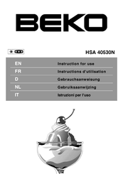 Beko HSA 40530N Instructions D'utilisation