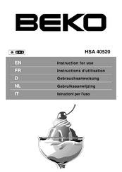 Beko HSA 40520 Instructions D'utilisation