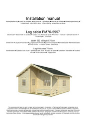 Palmako Log cabin PM70-5957 Notice De Montage