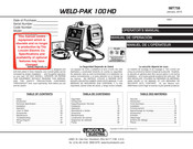 Lincoln Electric WELD-PAK 100 HD Manuel De L'opérateur
