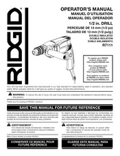 RIDGID R7111 Manuel D'utilisation