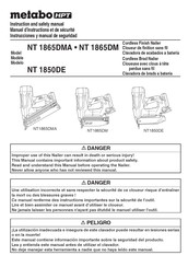 Metabo HPT NT 1865DMA Manuel D'instructions Et De Sécurité