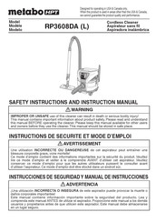 Metabo HPT RP 3608DA Instructions De Sécurité Et Mode D'emploi