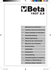 Beta 1937 2,5 Notice D'utilisation Et Instructions