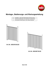 Weka 600.0627.00.20 Notice De Montage, D'utilisation Et D'entretien