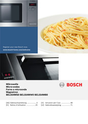 Bosch BEL554MS0 Notice D'utilisation