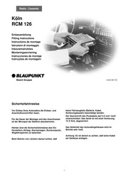Blaupunkt Köln RCM 126 Instructions De Montage