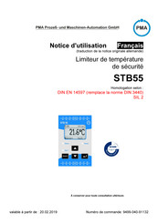 PMA STB55 Notice D'utilisation