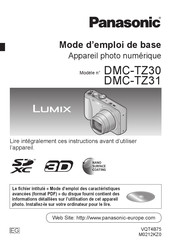 Panasonic LUMIX DMC-TZ31 Mode D'emploi De Base