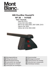 Mont Blanc MB RoofBar ReadyFit RF 28 Instructions De Montage