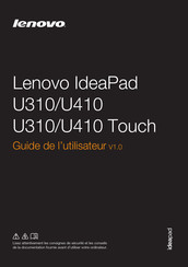 Lenovo IdeaPad U310 Guide De L'utilisateur