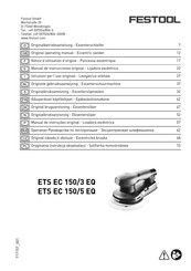 Festool ETS EC 150/3 EQ Notice D'utilisation D'origine