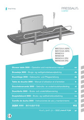 Pressalit Care 3000 R8592318 Manuel D'utilisation Et D'entretien
