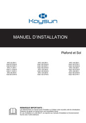 Kaysun KUE-160 DTN10 Manuel D'installation