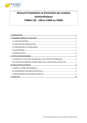 Voltec TARKA 138 VSMD Manuel D'installation Et D'entretien