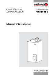 BRÖTJE Eco Therm Plus WGB 70 C Manuel D'installation