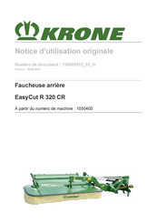 Krone EasyCut R 320 CR Notice D'utilisation