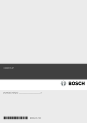 Bosch HCE8579 0F Série Mode D'emploi