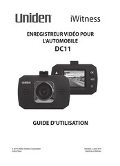 Uniden iWitness DC11 Guide D'utilisation