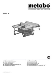 Metabo TS 254 M Instructions D'utilisation