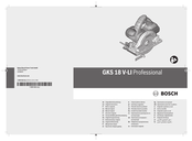 Bosch GKS 18 V-LI Professional Notice Originale