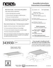 NEXERa 343930 Instructions D'assemblage