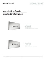 aquabrass 2582 Guide D'installation