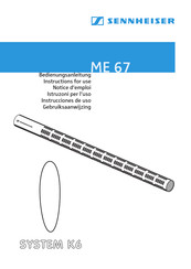 Sennheiser ME 67 Notice D'emploi