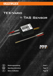 Multiplex TEK-Vario+TAS Sensor Notice D'utilisation