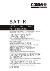 Costan BATIK Instructions Pour L'utilisateur