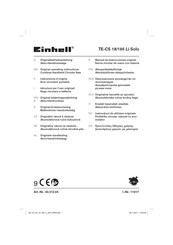 EINHELL TE-CS 18/165 Li Instructions D'origine