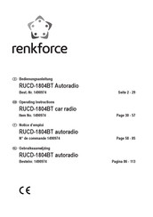 Renkforce RUCD-1804BT Notice D'emploi