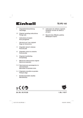 EINHELL TE-PS 165 Instructions D'origine