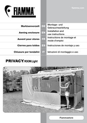 Fiamma Privacy Room Light 450 Medium Instructions De Montage Et Mode D'emploi