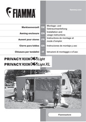 Fiamma PRIVACY ROOM CS Light Instructions De Montage Et Mode D'emploi