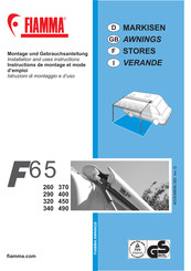 Fiamma F65 340 Instructions De Montage Et Mode D'emploi