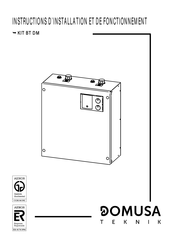 DOMUSA TEKNIK KIT BT DM Instructions D'installation Et De Fonctionnement