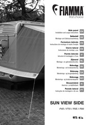 Fiamma SUN VIEW SIDE F45 Instructions De Montage Et Mode D'emploi