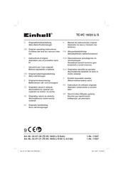 EINHELL TC-VC 18/20 Li S Instructions D'origine