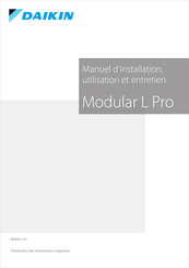 Daikin Modular L Pro Manuel D'installation, Utilisation Et Entretien