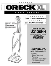 Oreck U3120HH Guide D'utilisation