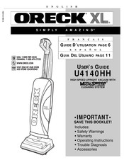 Oreck XL U4140HH Guide D'utilisation