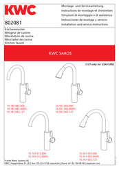 KWC SAROS 10.181.002.127 Instructions De Montage Et D'entretien