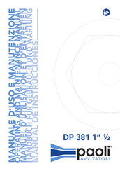 Paoli Avvitatori DP 381 1 1/2 Manuel D'utilisation Et D'entretien