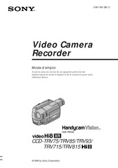 Sony Handycam Vision Mode D'emploi