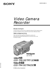 Sony Handycam CCD-TR425E Mode D'emploi