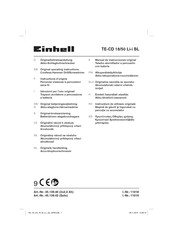 EINHELL 45.139.42 Instructions D'origine