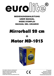 EuroLite Mirrorball 20 cm Mode D'emploi