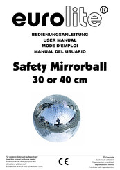 EuroLite Safety Mirrorball 30 Mode D'emploi